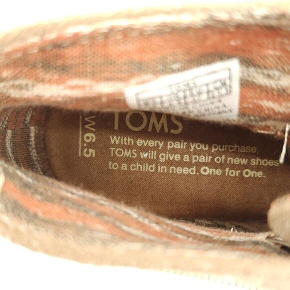 Toms Women's Wedge Booties Sz 6.5 Tan Suede Lace Up Boho Chic Ankle Boots Casual - Picture 9 of 10